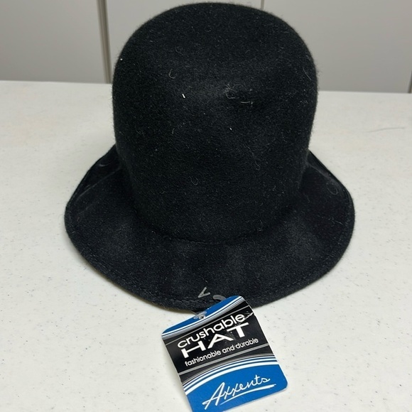 Wool Embroidered bucket hat Black - Picture 2 of 12